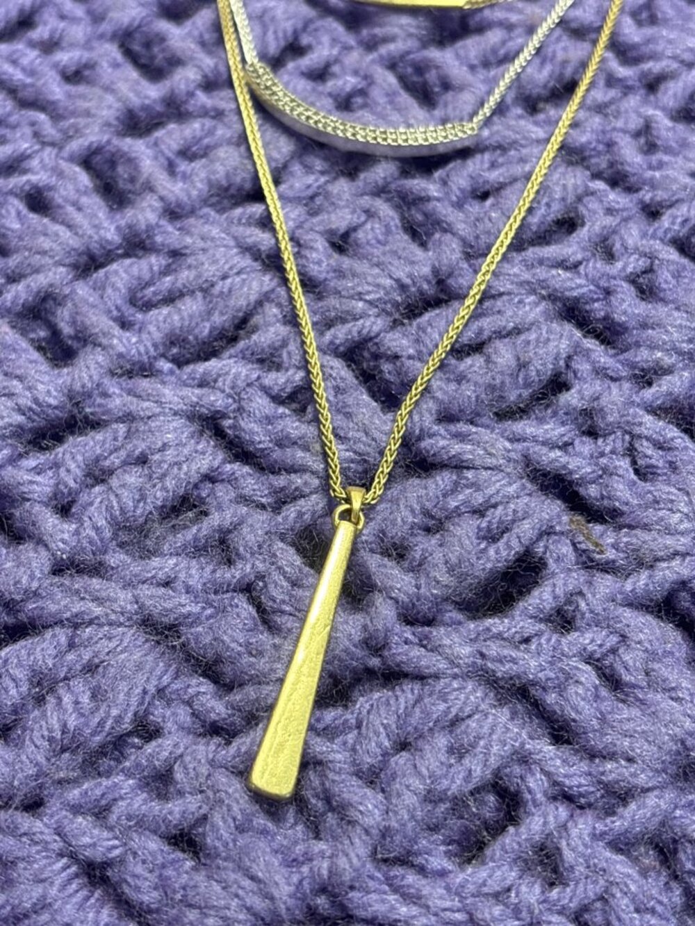 Lucky Brand 3 in 1 Necklace Goldtone Silvertone Black Rhinestones Boho Retro - Picture 2 of 4